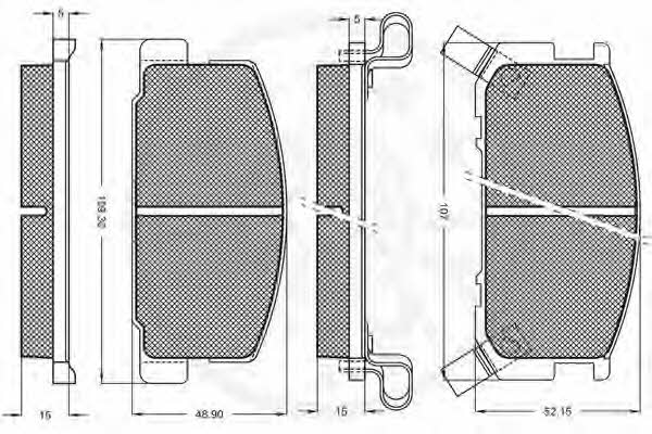 Optimal 9372 Brake Pad Set, disc brake 9372