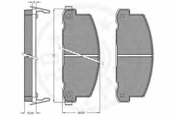 Optimal 9373 Brake Pad Set, disc brake 9373