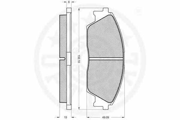 Optimal 9458 Brake Pad Set, disc brake 9458