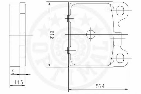 Optimal 9509 Brake Pad Set, disc brake 9509