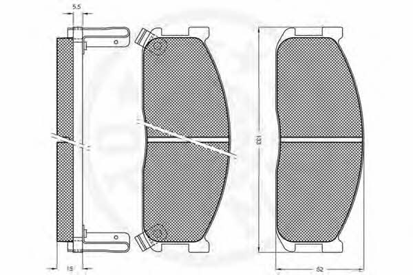 Optimal 9518 Brake Pad Set, disc brake 9518