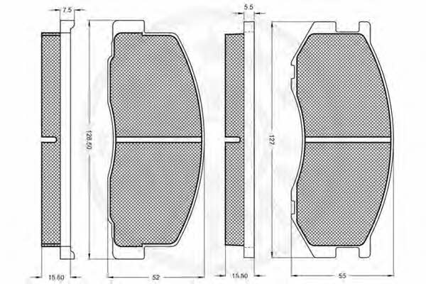 Optimal 9532 Brake Pad Set, disc brake 9532