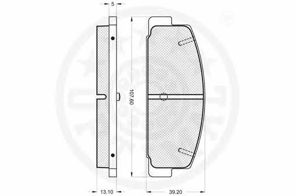 Optimal 9560 Brake Pad Set, disc brake 9560