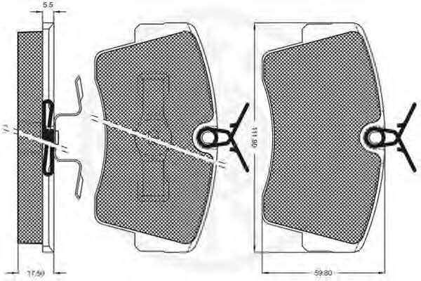 Optimal 9586 Brake Pad Set, disc brake 9586