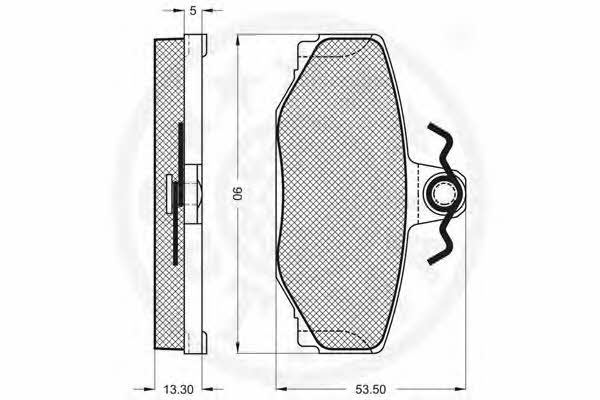 Optimal 9601 Brake Pad Set, disc brake 9601