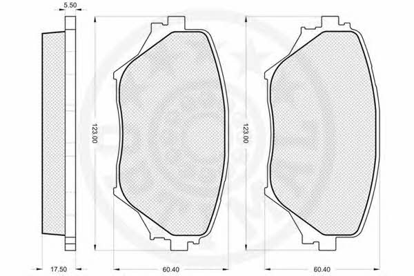 Optimal 10551 Brake Pad Set, disc brake 10551