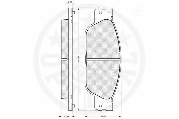 Optimal 12138 Brake Pad Set, disc brake 12138