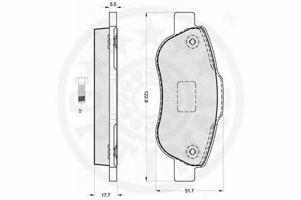 Optimal 12226 Brake Pad Set, disc brake 12226