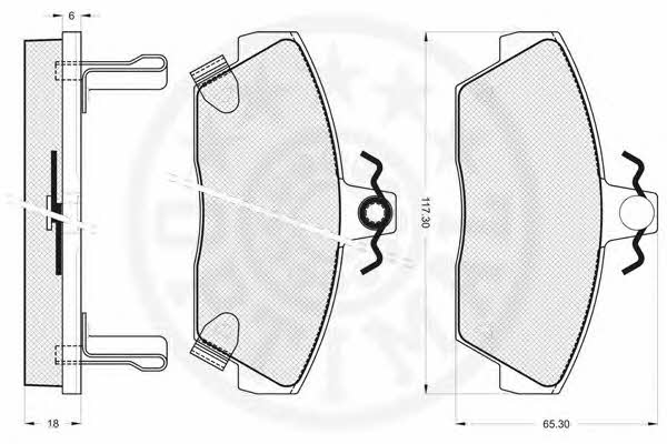 Optimal 9660 Brake Pad Set, disc brake 9660