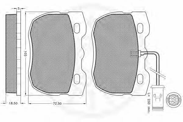 Optimal 9695 Brake Pad Set, disc brake 9695