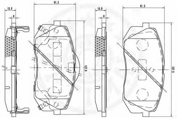 Optimal 12293 Brake Pad Set, disc brake 12293