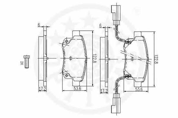 Optimal 12298 Brake Pad Set, disc brake 12298