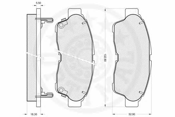 Optimal 9787 Brake Pad Set, disc brake 9787