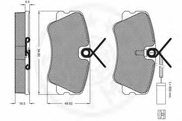 Optimal 9846 Brake Pad Set, disc brake 9846