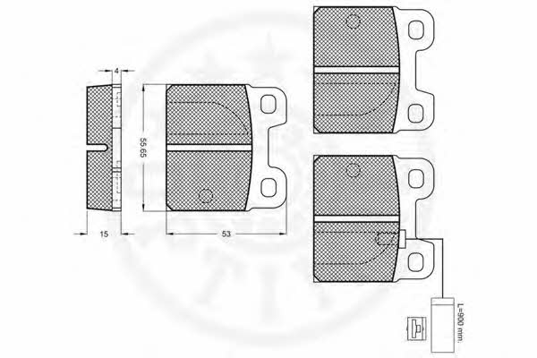 Optimal 9847 Brake Pad Set, disc brake 9847