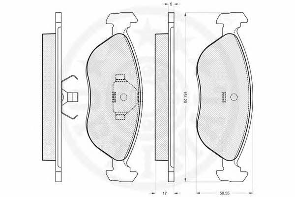 Optimal 9869 Brake Pad Set, disc brake 9869