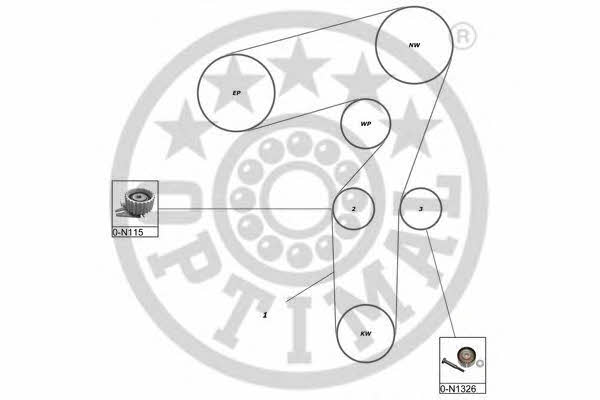 Optimal SK-1586 Timing Belt Kit SK1586