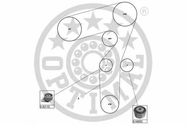 Optimal SK-1587 Timing Belt Kit SK1587