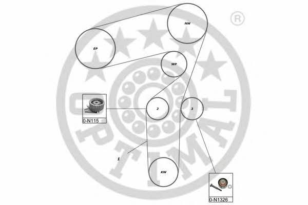 Optimal SK-1629 Timing Belt Kit SK1629