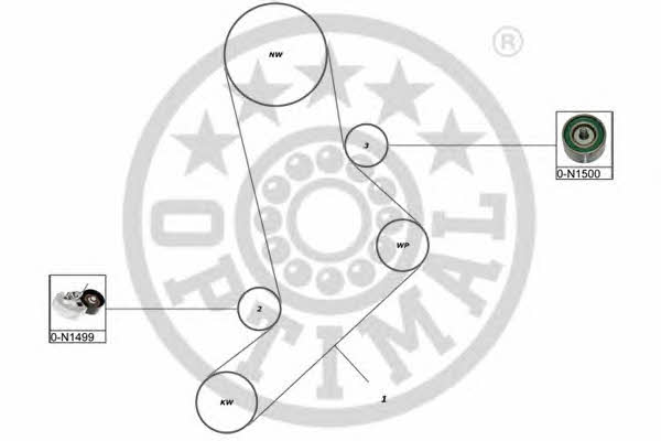 Optimal SK-1654 Timing Belt Kit SK1654