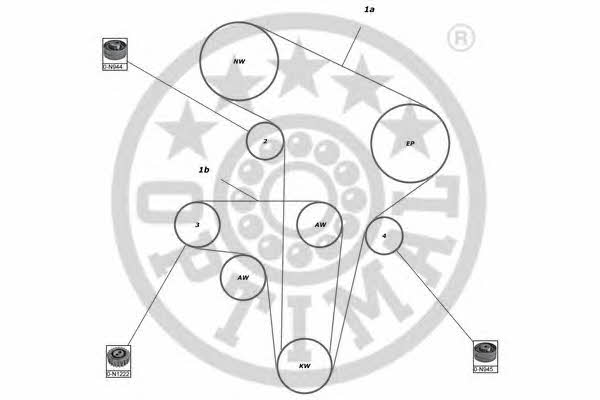 Optimal SK-1683 Timing Belt Kit SK1683