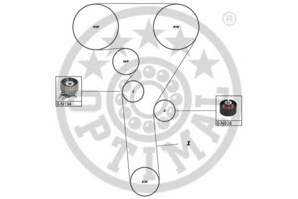 Optimal SK-1697 Timing Belt Kit SK1697