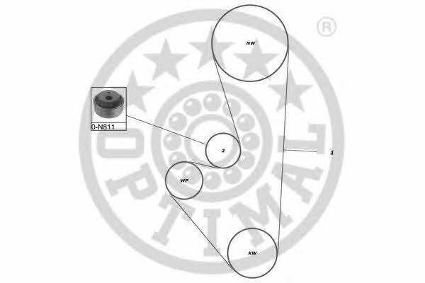 Optimal SK-1004 Timing Belt Kit SK1004