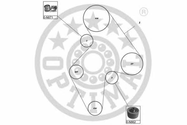 Optimal SK-1017 Timing Belt Kit SK1017