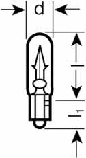 Dashboard bulb W2,3W 12V 2,3W Osram 2723