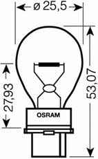 Osram 3156 Glow bulb P27W 12V 27W 3156