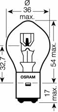 Osram 7323 Halogen lamp 6V S1 25/25W 7323