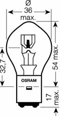 7327 Osram Halogen lamp 12V S2 35/35W