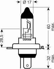 Osram 94193 Halogen lamp 12V H4 60/55W 94193