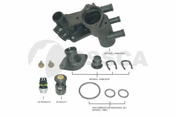 Ossca 02542 Thermostat housing 02542