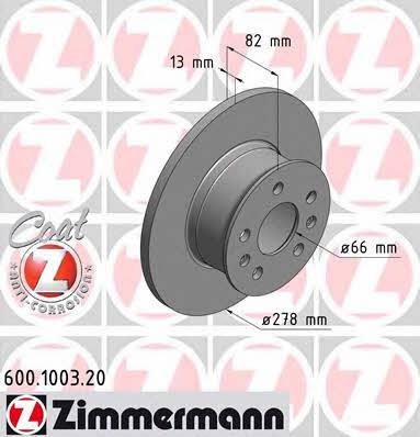Otto Zimmermann 600100320 Brake disc 600100320