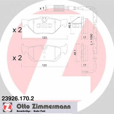 Otto Zimmermann 23926.170.2 Brake Pad Set, disc brake 239261702