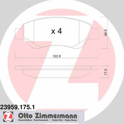 Otto Zimmermann 23959.175.1 Brake Pad Set, disc brake 239591751