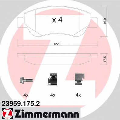 Otto Zimmermann 23959.175.2 Brake Pad Set, disc brake 239591752