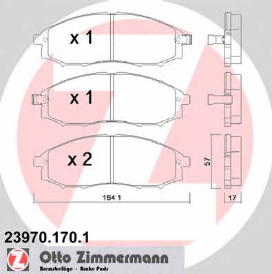 Otto Zimmermann 23970.170.1 Brake Pad Set, disc brake 239701701