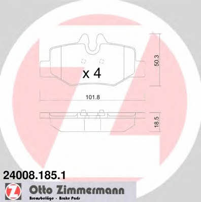 Otto Zimmermann 24008.185.1 Brake Pad Set, disc brake 240081851