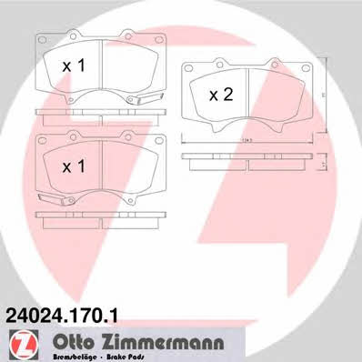 Otto Zimmermann 24024.170.1 Brake Pad Set, disc brake 240241701