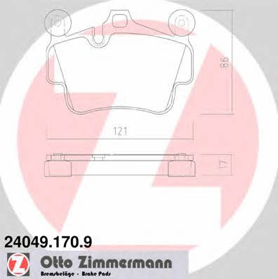 Otto Zimmermann 24049.170.9 Brake Pad Set, disc brake 240491709