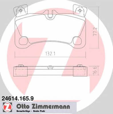 Otto Zimmermann 24614.165.9 Brake Pad Set, disc brake 246141659