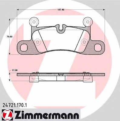 Otto Zimmermann 24721.170.1 Brake Pad Set, disc brake 247211701