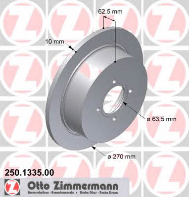 Otto Zimmermann 250.1335.00 Brake disc 250133500