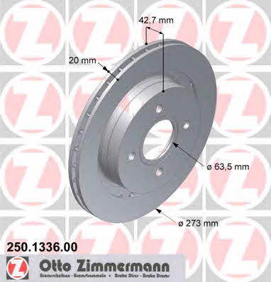 Otto Zimmermann 250.1336.00 Brake disc 250133600