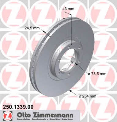 Otto Zimmermann 250.1339.00 Brake disc 250133900