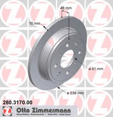 Otto Zimmermann 280.3170.00 Brake disc 280317000