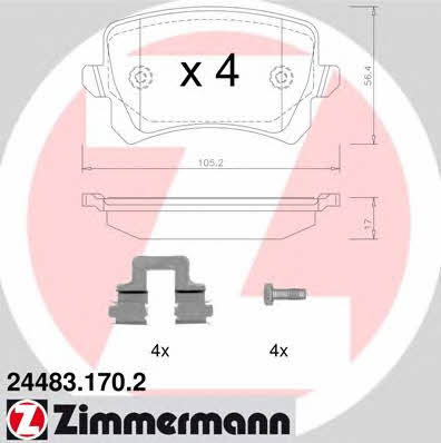 Otto Zimmermann 24483.170.2 Brake Pad Set, disc brake 244831702