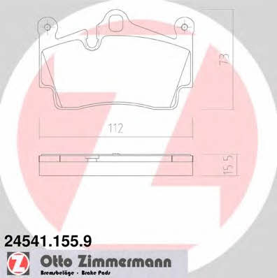 Otto Zimmermann 24541.155.9 Brake Pad Set, disc brake 245411559